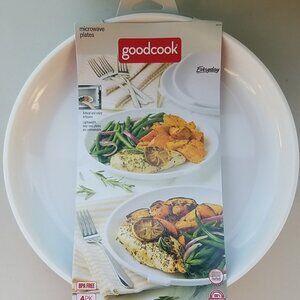Good Cook Microwave Plates White Set Of 4